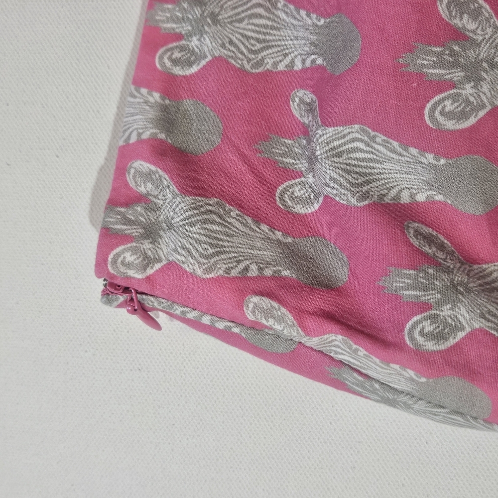 Women’s Pink Zebra-Print Skort with Silver Accents - Picture 4 of 6
